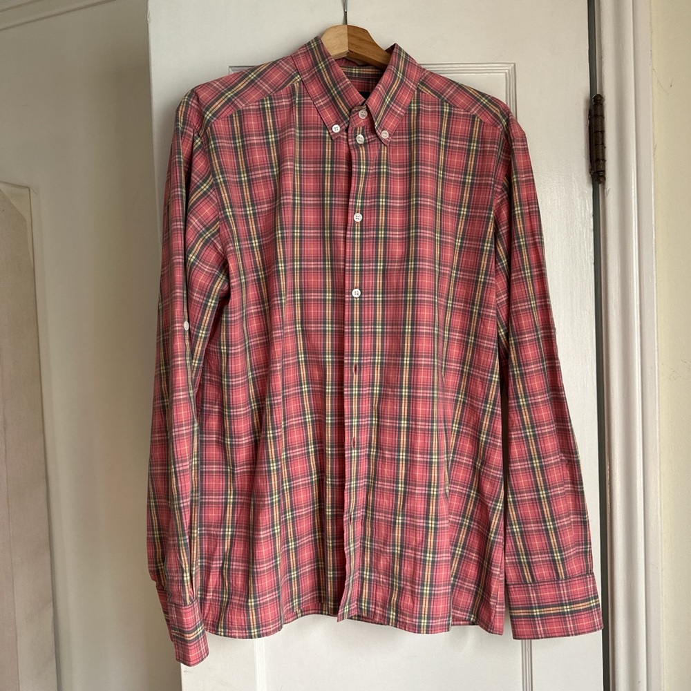 APC Paris Women’s Red Plaid Shirt